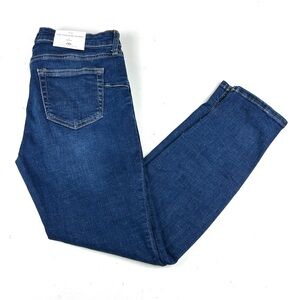 Zara Jeans Womens 12 Mid Rise Contour Skinny Blue Denim NEW Slim Fit Skinny Leg